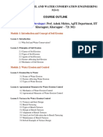 Course Outline - Soil and Water Conservation Engineering