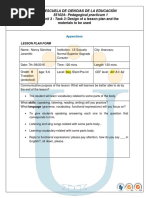 Lesson Plan Parts Body