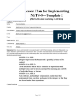 Lesson Plan For Implementing NETS - S-Template I: (More Directed Learning Activities)