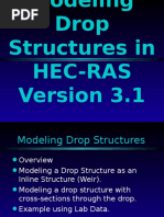 Modeling Drop Structures in HEC-RAS