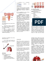 Triptico Sobre El Cancer de Pulmon y Ovarios