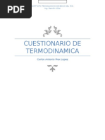 Cuestionario de Termodinamica