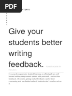 Better Writing Feedback