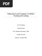 Enhancing Second Language Vocabulary Teaching and Learning