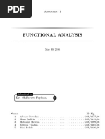 Functional Analysis: Dr. Shiferaw Feyissa