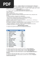 Ejercicio de Microsoft Project