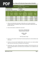 Instructions On How To Create A Units of Production Depreciation Schedule