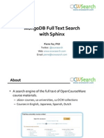 MongoDB Full Text Search With Sphinx