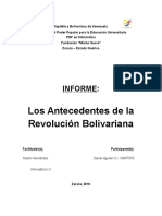 Informe Los Antecedentes de La Revolucion Bolivariana