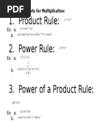 Rules of Exponents For Multiplication