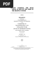 House Hearing, 109TH Congress - Freight Logistics: The Road Ahead As Seen by The Users of The Highway System