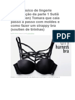 Curso Básico de Lingerie Continuação Da Parte 1 Sutiã