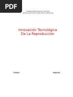 Innovacion Tecnologica de La Reproduccion