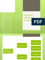 Tipos de Estudio en Investigación Bioestadistica 