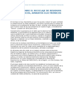 Ensayo Sobre El Reciclaje de Residuos Tecnológicos