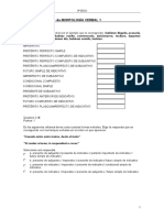 3º Eso Cuestionario de Morfologia Verbal - 1