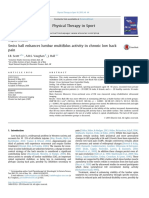 Swiss Ball Enhances Lumbar Multifidus Activity in Chronic Low Back Pain 2015 Physical Therapy in Sport