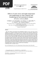 Effects of Water Stress and Night Temperature Preconditioning On Water Relations and Morphological and Anatomical Changes of Lotus Creticus Plants