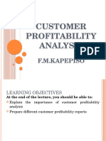 Customer Profitability Analysis: F.M.Kapepiso