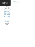 Batching Plant Report