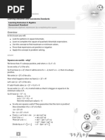 Algebra: Complete The Square For Expressions