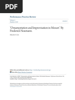 Ornamentation and Improvisation in Mozart. by Frederick Neumann