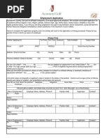 Application For Employment