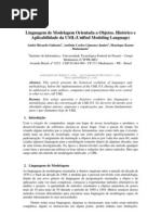 Linguagem de Modelagem Orientada A Objetos. Histórico e Aplicabilidade Da UML (Unified Modeling Language)