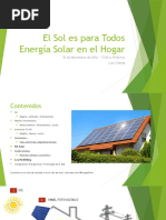 El Sol Es para Todos - Energía Solar en El Hogar