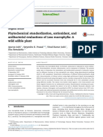 Phytochemical Standardization, Antioxidant, and Antibacterial Evaluations of Leea Macrophylla: A Wild Edible Plant