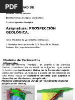 Prospección Geológica Modelos Descriptivos de Cox y Singer