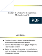 Lecture 5: Overview of Numerical Methods (Cont'd)