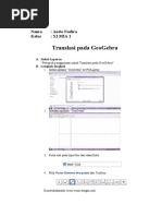 Translasi Pada Geogebra