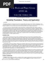 Solubility Parameters - Theory and Application