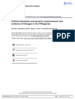 Political Dynasties and Poverty Measurement and Evidence of Linkages in The Philippines