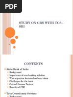 Study On Cbs With Tcs - SBI