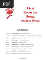 First Recorder Songs: Easiest Duets