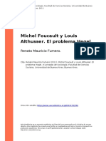 Renato Mauricio Fumero (2011) - Michel Foucault y Louis Althusser. El Problema Hegel