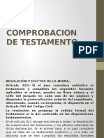 Comprobacion de Testamento