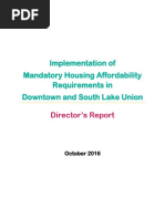 Director's Report - SLU-Downtown MHA Rezones