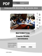 4to Grado-Evaluación de Salida-Matematica