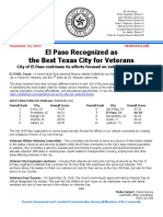 El Paso Recognized As The Best Texas City For Veterans