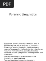 Forensic Linguistics