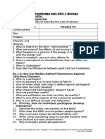 Pixl Knowledge Test Questions - Aqa b1 Core Science - Legacy 2016 and 2017