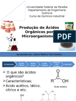 Produção de Ácidos Orgânicos