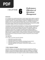 Chapter 6 Performance Objectives of Operations Management