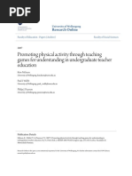 Promoting Physical Activity Through Teaching Games For Understanding in Undergraduate Teacher Education