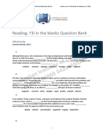 Reading Fill in The Blanks Question Bank