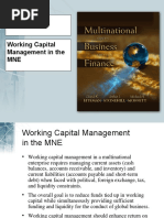 Working Capital Management in The MNE