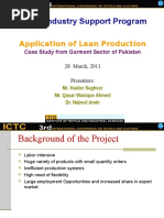 SMEDA-Industry Support Program: Application of Lean Production